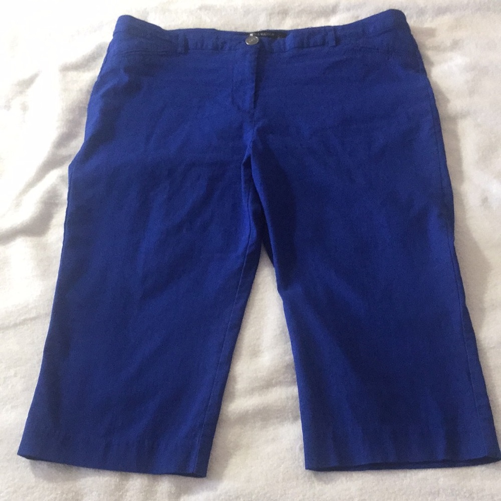Jewel -Tone Blue Classic Crop Pants - 12P